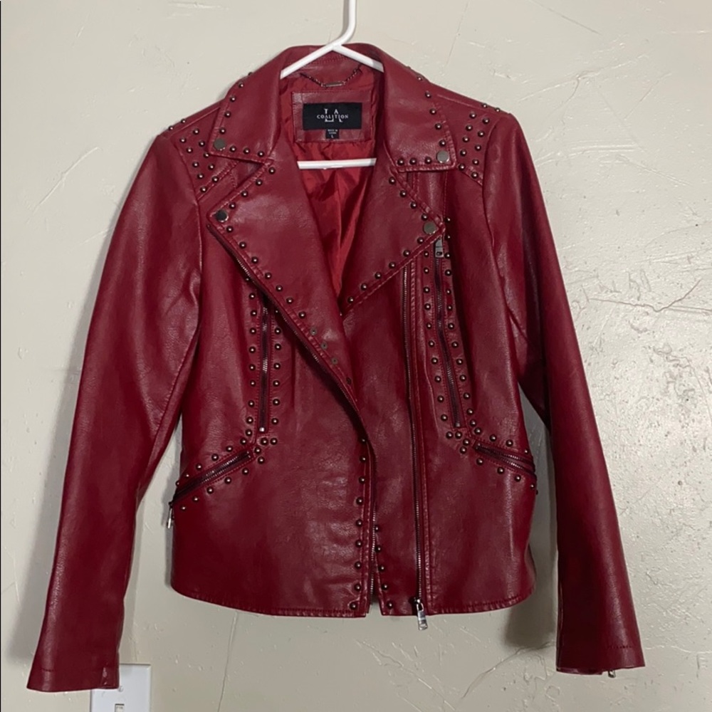 Red Studded Jacket by LA Coalition